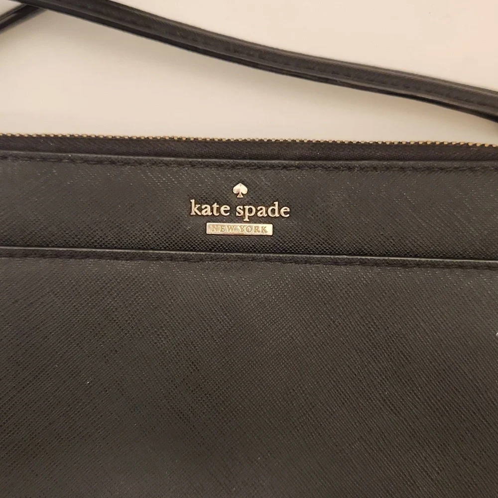 Kate Spade New York Women's Black Saffiano Leather Crossbody